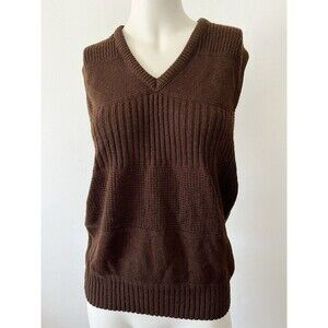 Vintage 70s Gap Sweater Vest M Brown Preppy Academia Punk Grunge Alternative